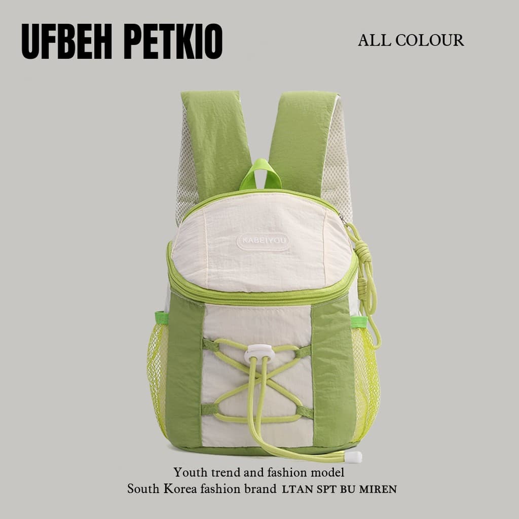 UFBEH PETKIO estilo japonês ins mochila 2026 novo estilo escalada ao ar livre viagem pequena mochila Commuter saco femin