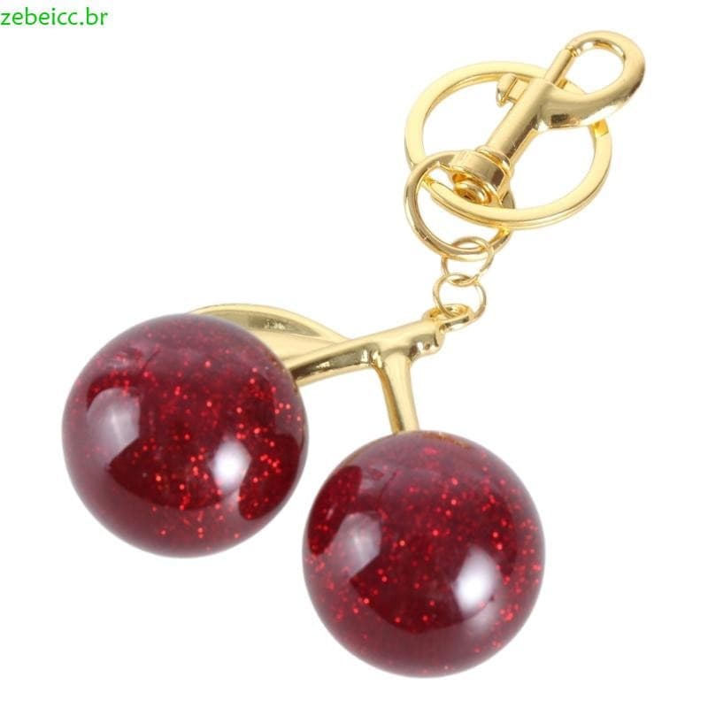 zebeicc Trendy Cherry Charm Acessório Bolsa Feminina Ou Chaveiro Pingente Adorno Cereja