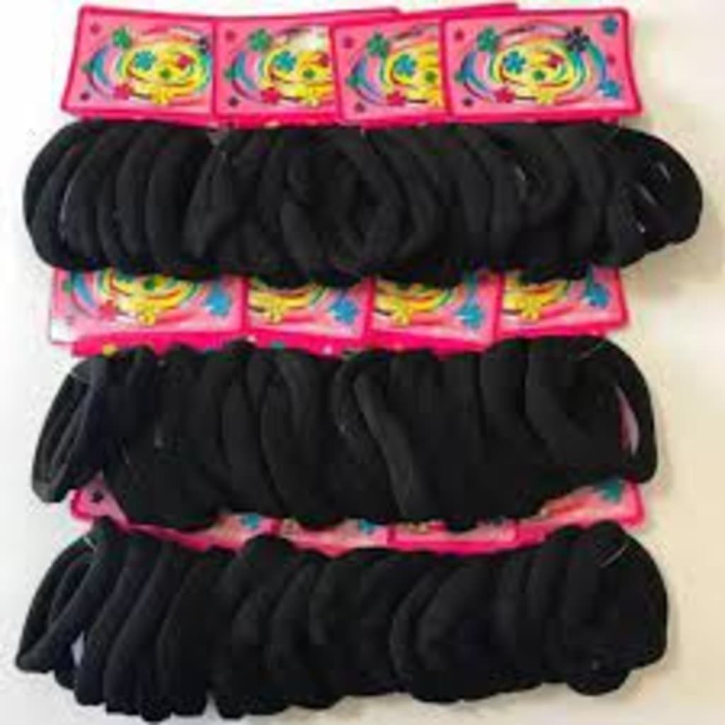 Elastico De Cabelo Preto Pacote C/ 72 unid