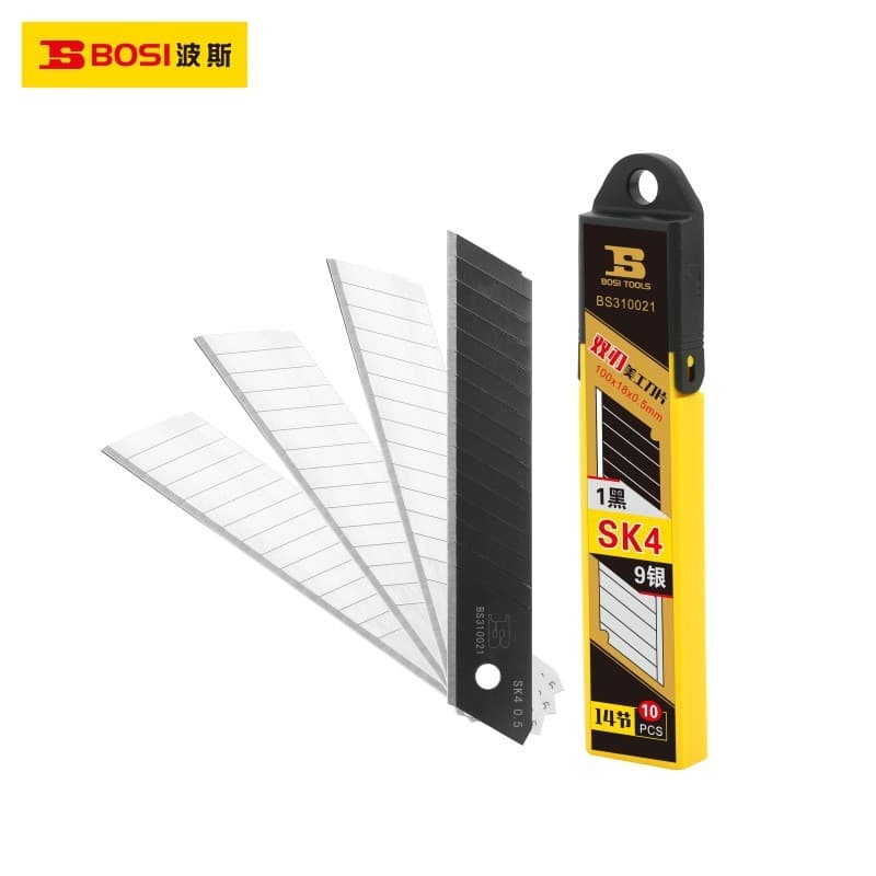 Lâmina utilitária preta de 18mm da Persian, lâmina de corte de papel de parede reforçada com 14 seções BS310021