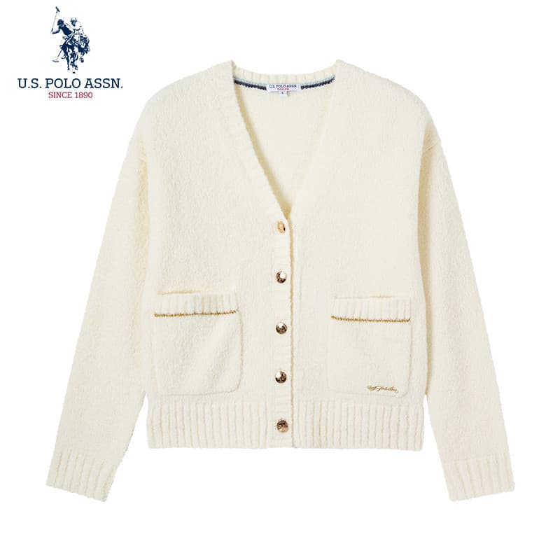 Us uspoloassn suéter Cardigan jaqueta feminina primavera outono inverno malhas internas Paul exterior com decote em V fu