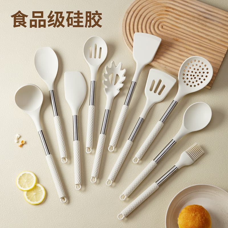 Novo estilo espátula de silicone colher de sopa doméstica espátula antiaderente grau alimentício high-End silicone 11 pe