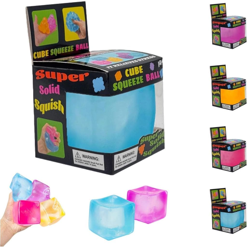 Cubo Divertido, Brinquedos Antiestresse em Forma de Cubo de Gelo, Brinquedos Macios Coloridos para Apertar para Crianças