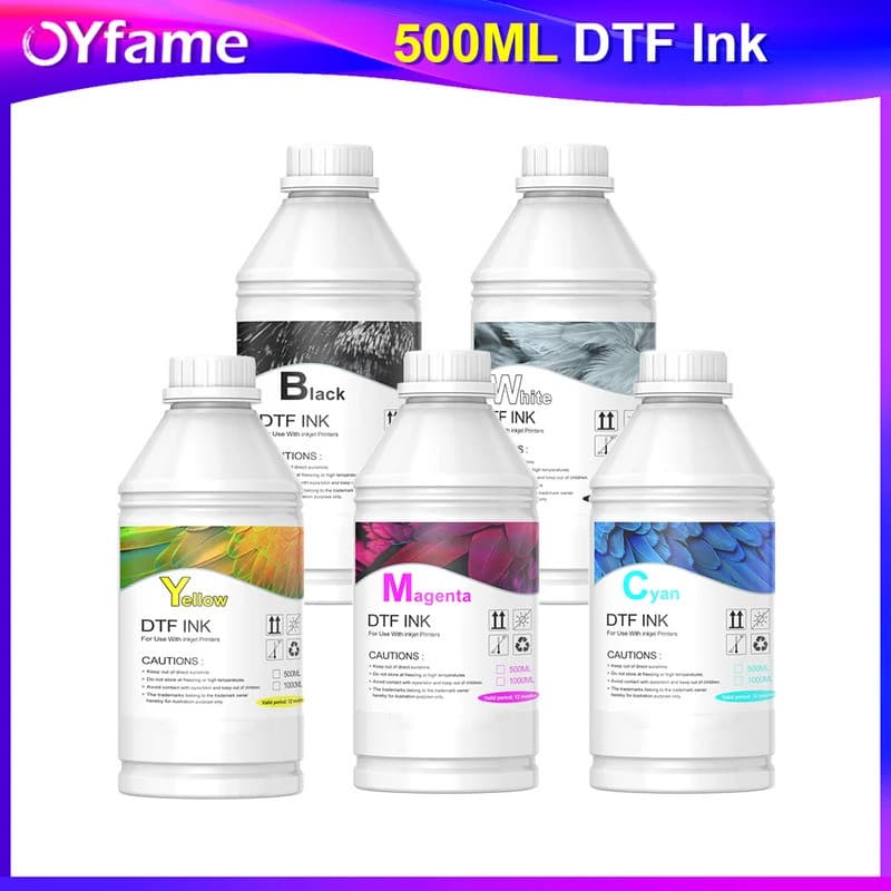 Tinta para filme de transferência DTF OYfame 500ML, tinta para impressora DTF para impressão direta em filme A4 A3, tint