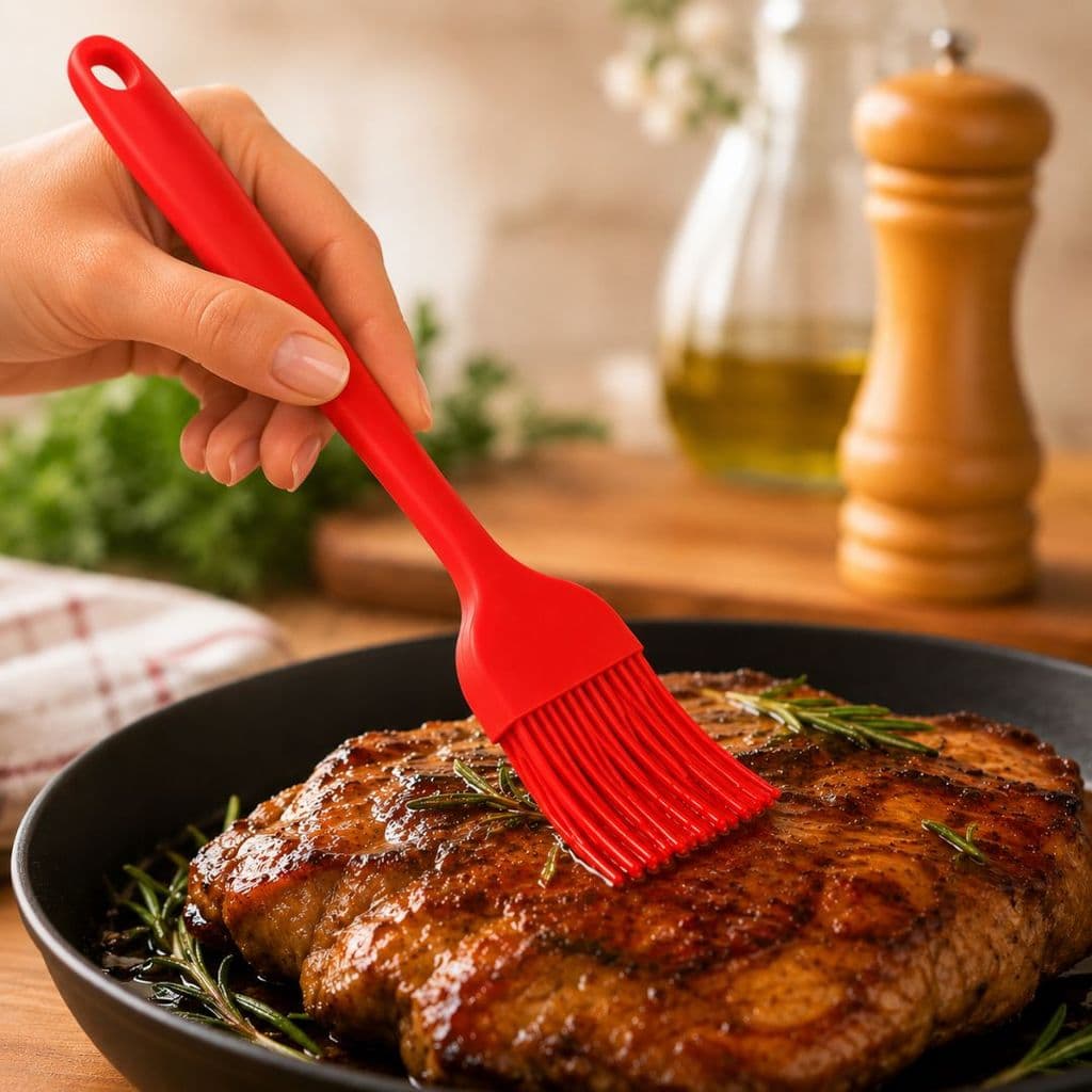 Pincel Silicone Culinário | 1, 2 ou 3 Unidades Para Passar Manteiga Azeite Molhos e Gema