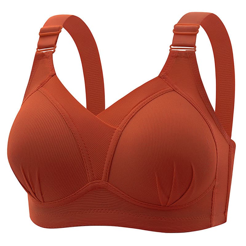 Sutiã fino plus size, design bonito nas costas, sem aro, design sem costuras, área das axilas fina, levanta e modela, pr