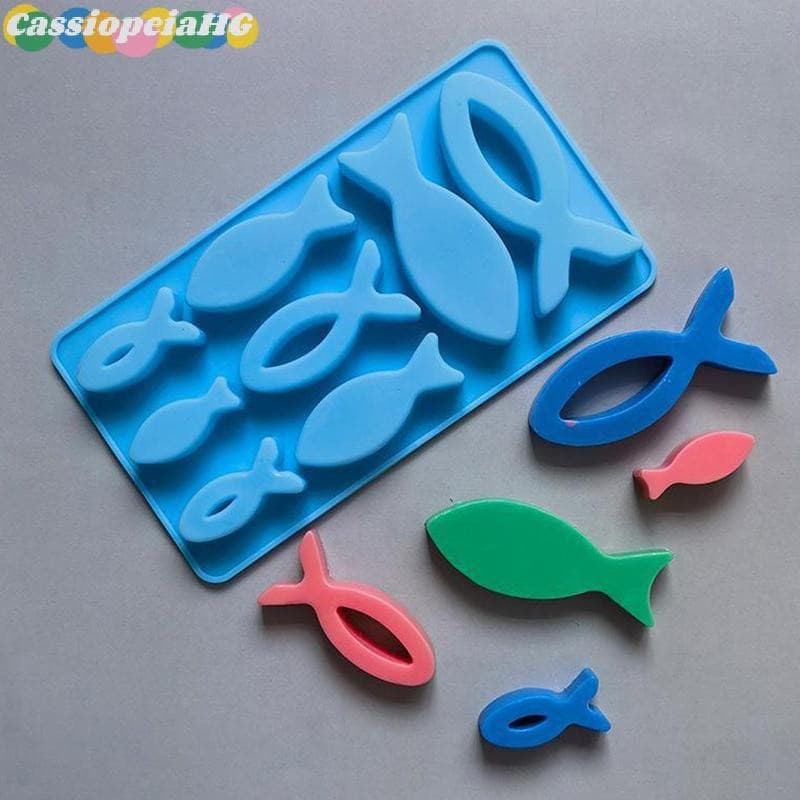 (Cassiopeiahg) Molde De Silicone Goma De Chocolate Diy Em Forma De Peixe Decoração De Bolo Utensílios De Cozimento Novo
