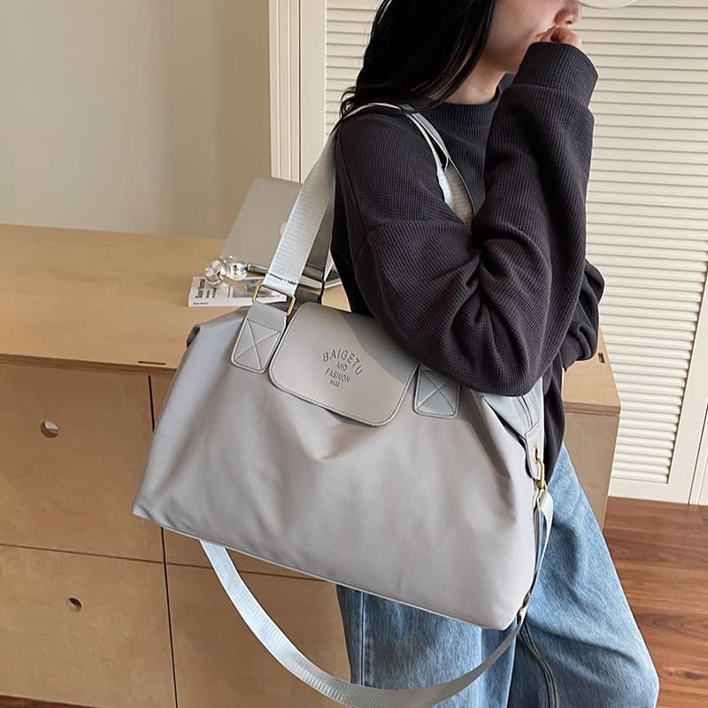 Bolsa de viagem portátil de curta distância, grande capacidade, feminina, viagem de negócios, leve, armazenamento, bagag