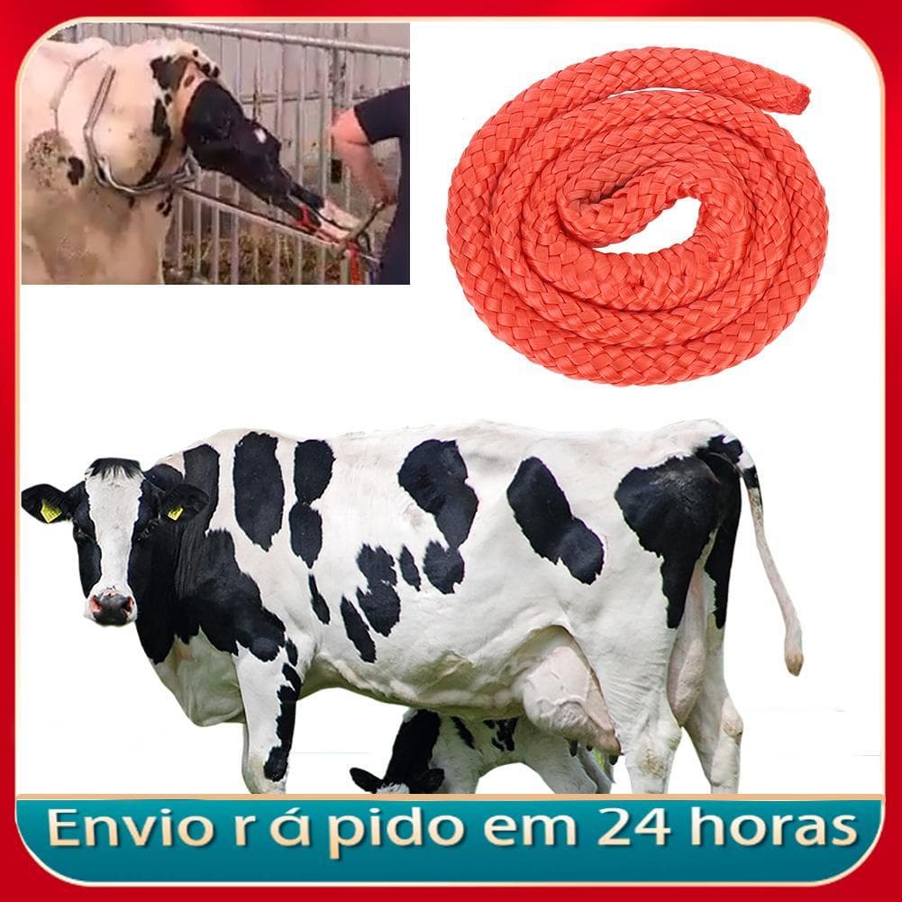 Nicegadget-BR Aumotop Corda de obstetrícia confiável para gado - Reduz a síndrome pós-parto 97 cm Nylon vermelho Fácil
