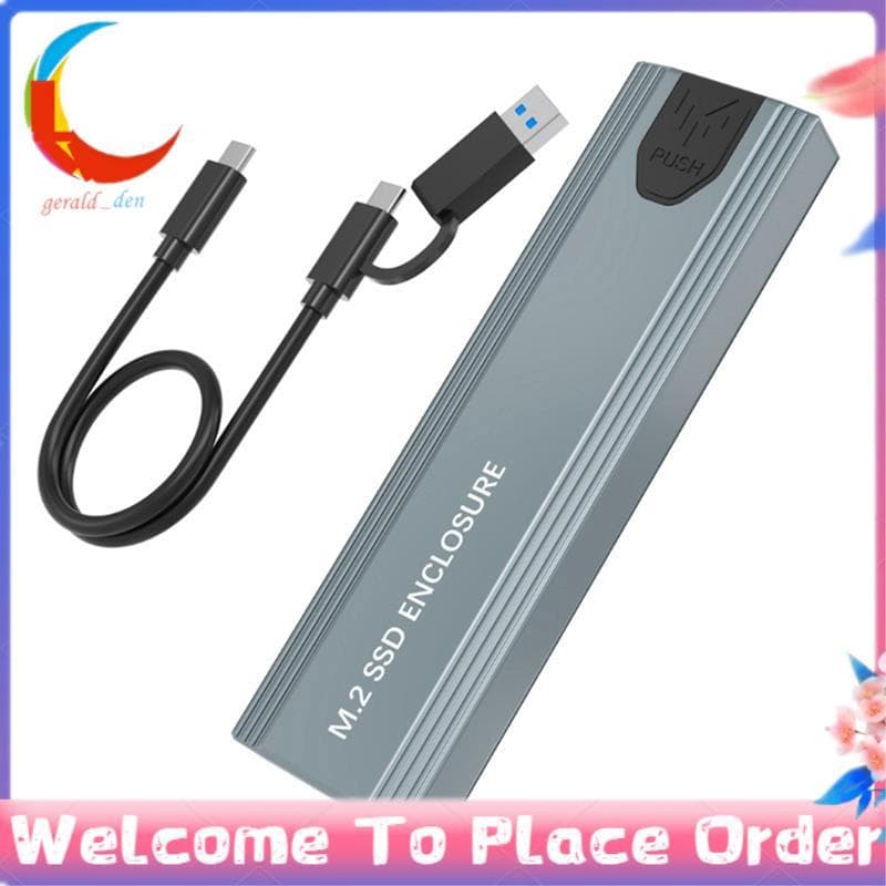 Gabinete SSD M . 2 SATA NVMe Para USB Type C Adaptador 10 Gbps 3.1 Caixa Externa Suporta E B