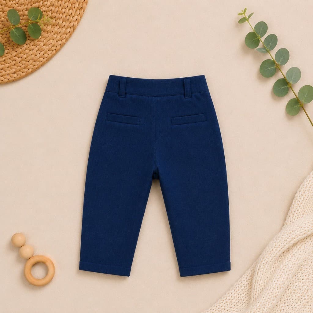 Calça Bebê Alfaiataria Com Elástico Ajustável P Ao G