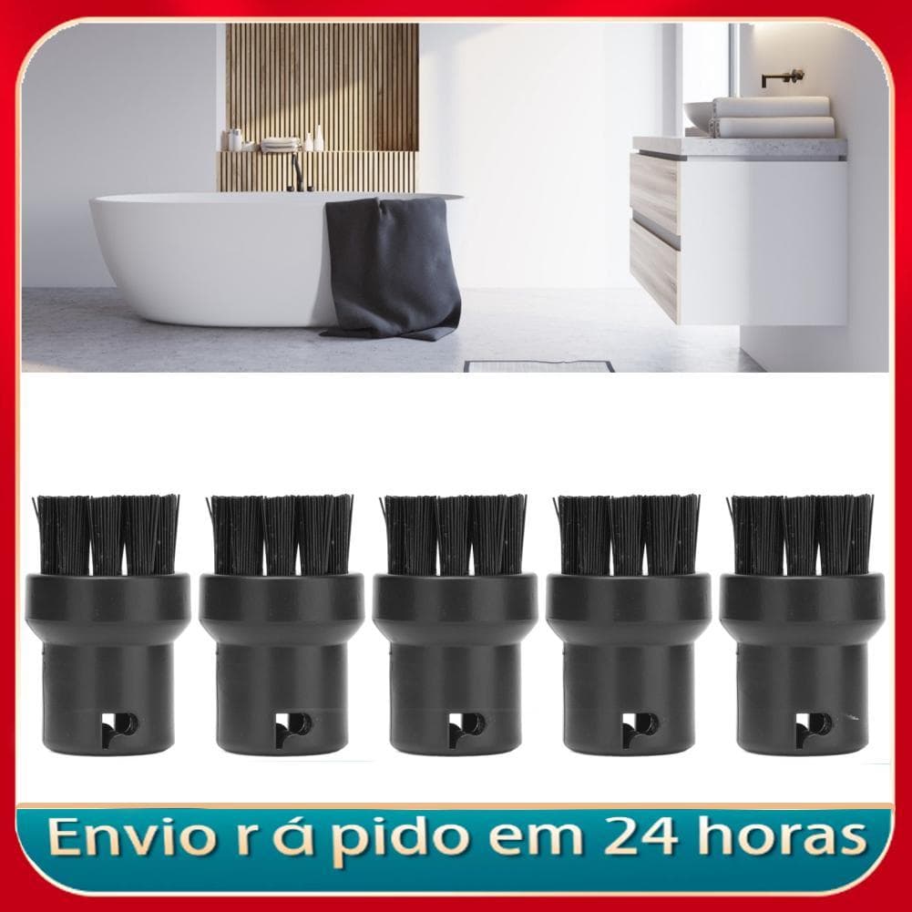 nicegadget-BR Escova de motor a vapor 5 peças preta de substituição para KARCHER SC1 SC2 SC3 SC4 SC5 com cabeça de