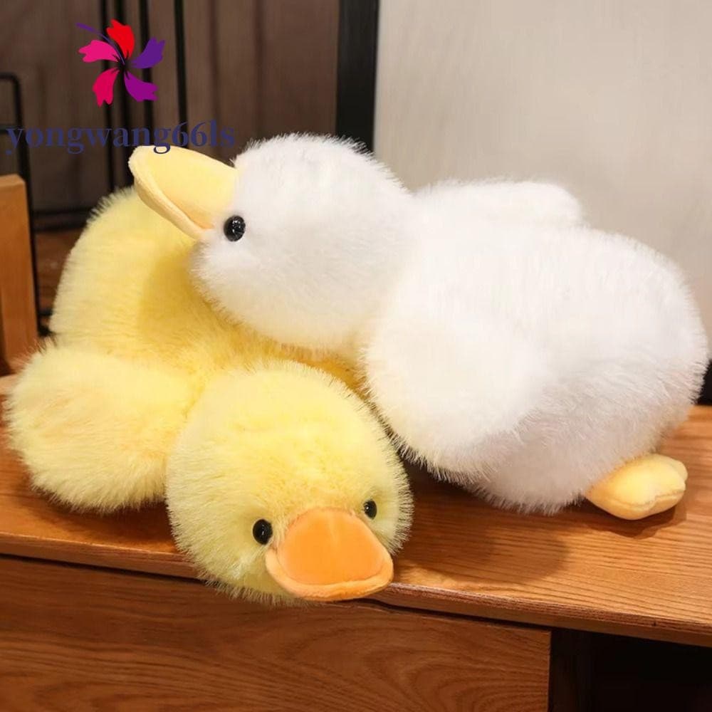YONGWANG Boneca De Pelúcia De Pato De Cabelo Longo , Brinquedo Fofo De Algodão PP Macio