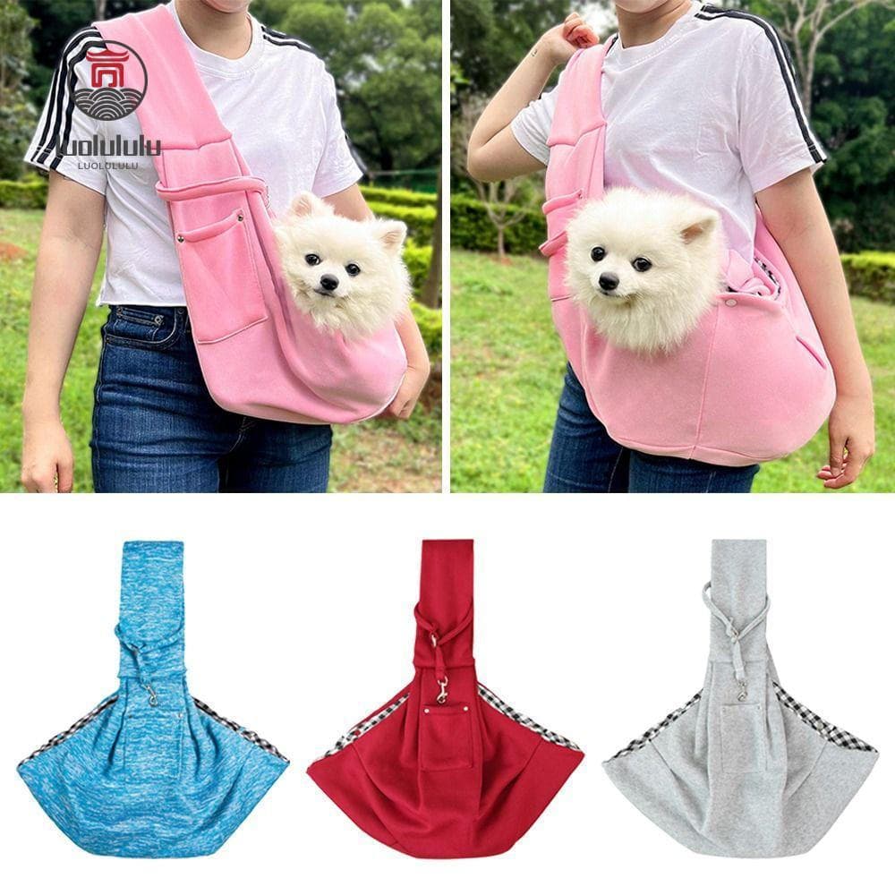LUOLULULU Bolsa De Ombro Crossbody Para Animais De Estimação , Poliéster Viagem Portátil Confortável Transportar Cachorr