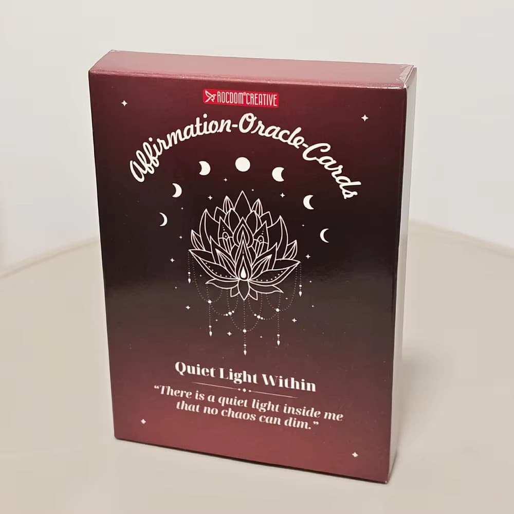 Afirmação Oracle Deck Cards 40 Pcs Luz Silenciosa Dentro De 10.4 * 7.3 Cm