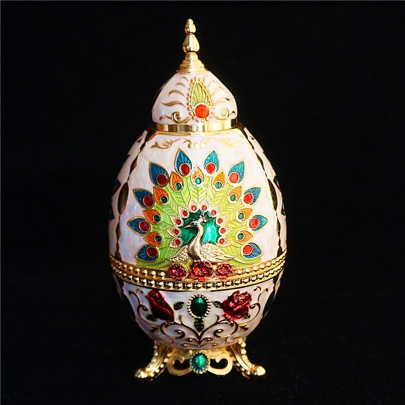 Ovo palito titular esmalte colorido pavão pressionado à mão caixa de palito ornamentos liga pequim turista Souven