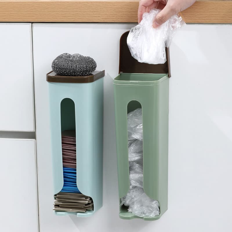7 saco de plástico estilo japonês caixa de armazenamento doméstico geladeira lado fixado na parede extração classificaçã