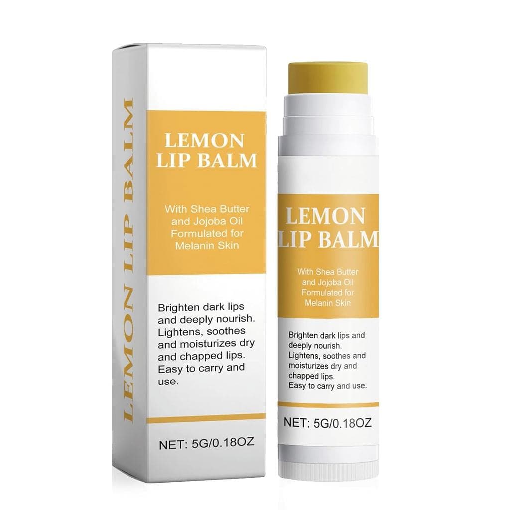 Bálsamo Labial de Limão e Gengibre - Sem Cera de Abelha, Bálsamo Hidratante Labial com Vitamina C, Previne o Ressecament