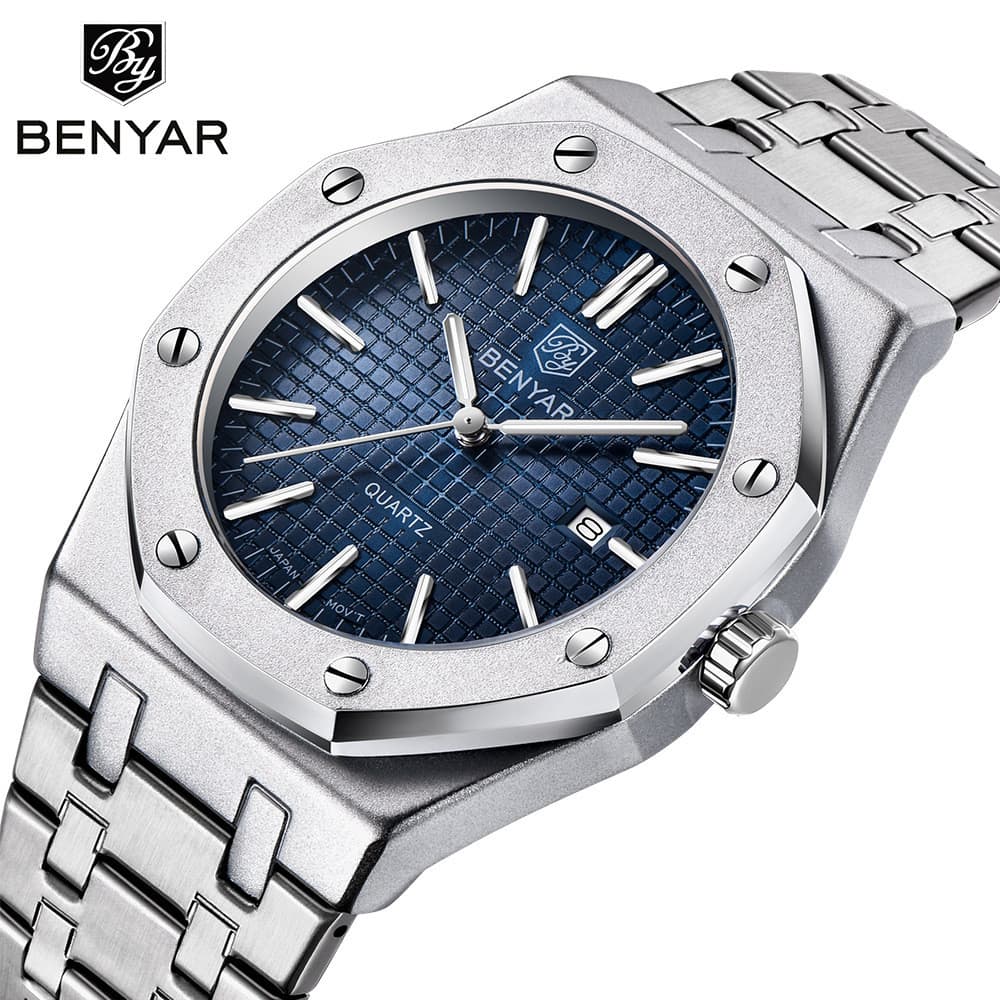 BENYAR BENYAR Relógio transfronteiriço masculino relógio de quartzo de venda quente moda simples à prova d'água relógio