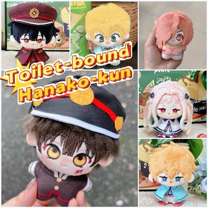 Chaveiro de casal com pingente de pelúcia do Hanako-kun, personagem de anime, brinquedo de pelúcia, presente de aniversá