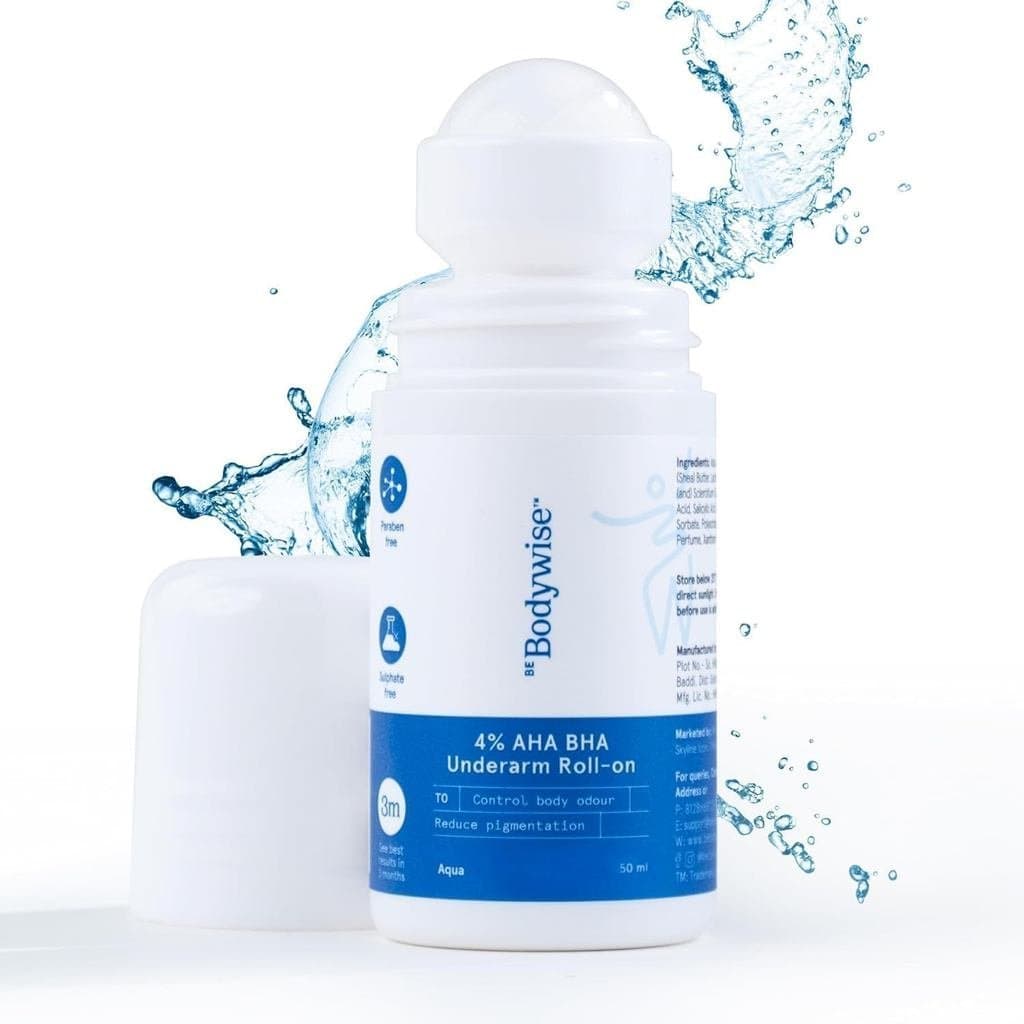 Be Bodywise 4% AHA BHA Roll-On para Axilas 50ml |   2% de Ácido Lático, 1% de Ácido Mandélico, 1% de Ácido Salicílico |
