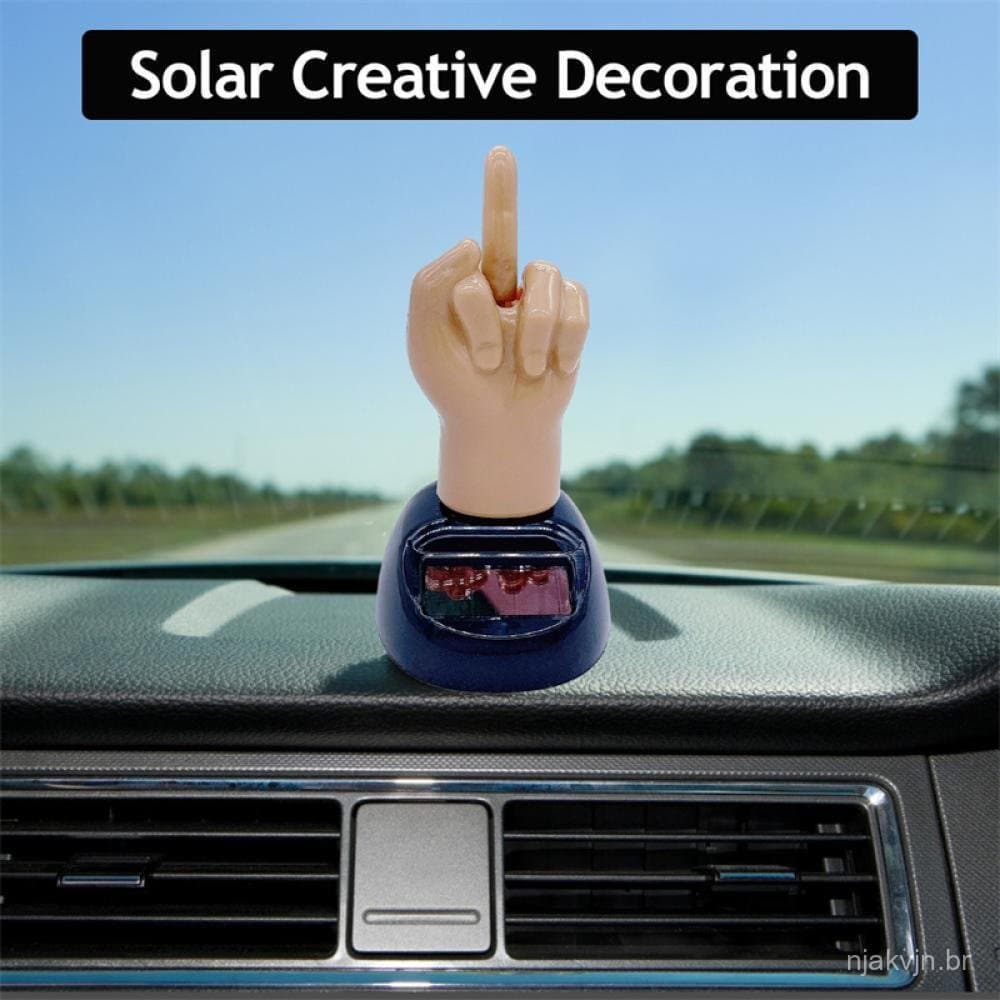 TKEY Dedo Movido A Energia Solar Agitando Painel Do Carro Decoração Balançando Brinquedo Mesa Para Casa Escritório Ornam
