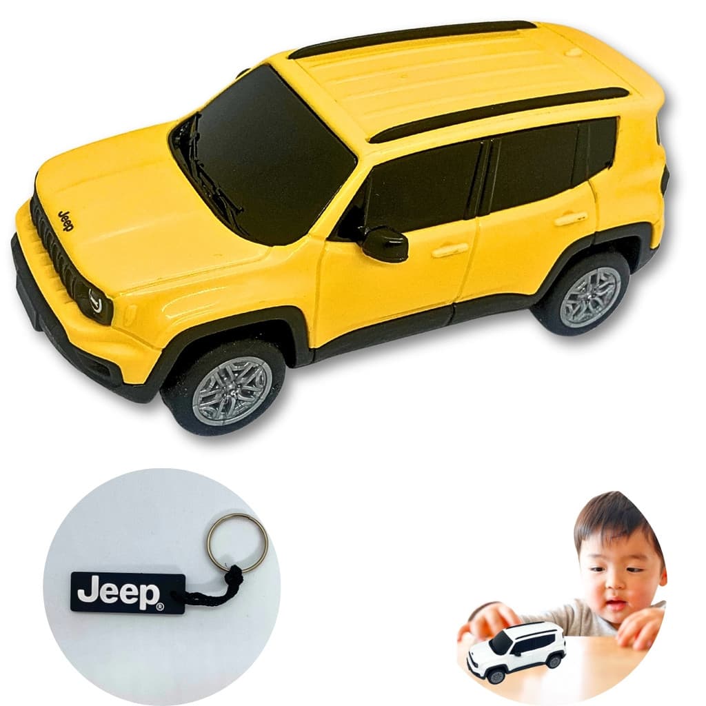 Jeep Renegade Brinquedo 1:30 Amarelo + Chaveiro Coleção