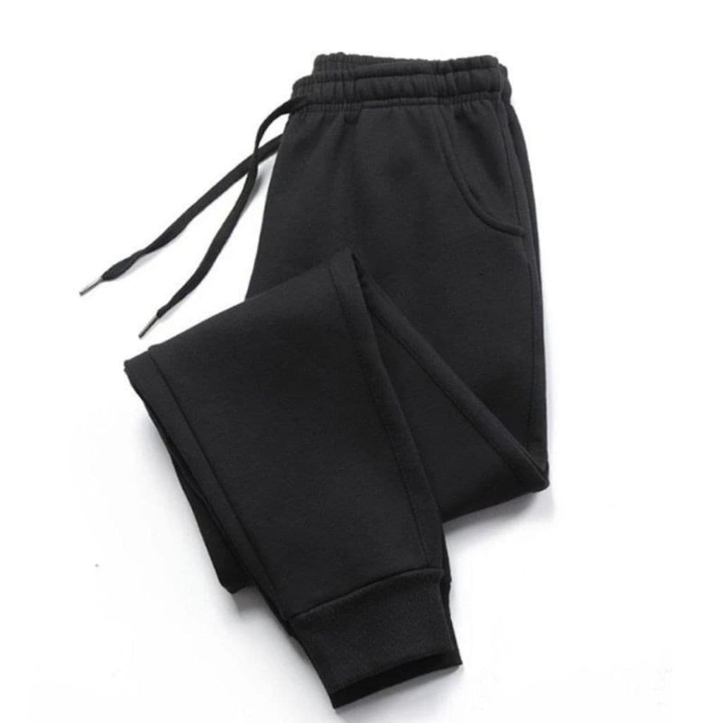 Calças Moletom Unissex Peluciada Para o Inverno