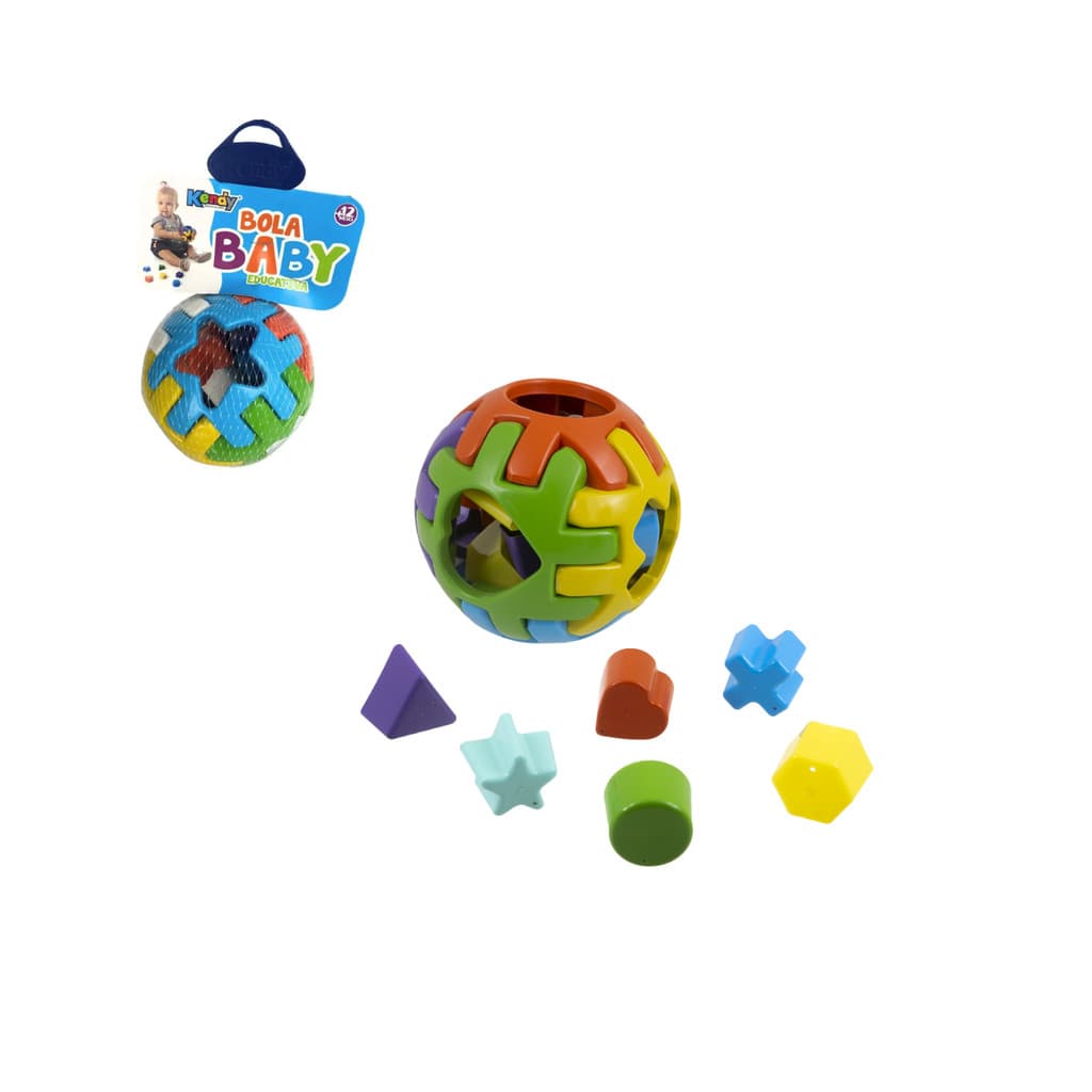 Bola Educativa Baby Bloco Encaixar Pedagógico Infantil