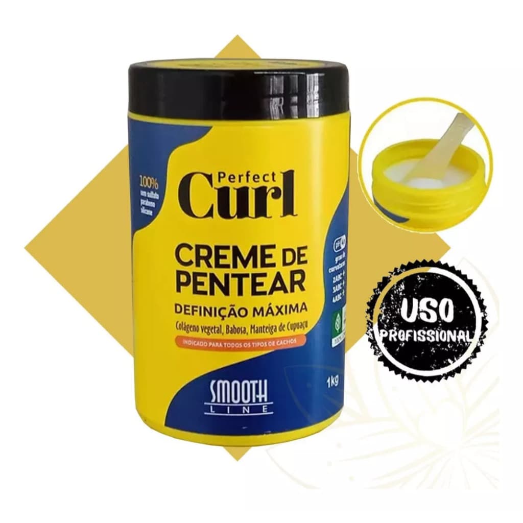 Creme de Pentear Definição Máxima Cachos Smooth Line 1Kg