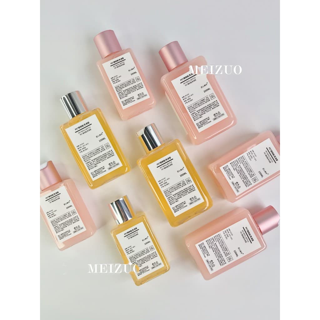 100ml150ml plana quadrada vazia garrafa óleo essencial Toner puro orvalho Gel de banho Sub-engarrafamento ins foto adere