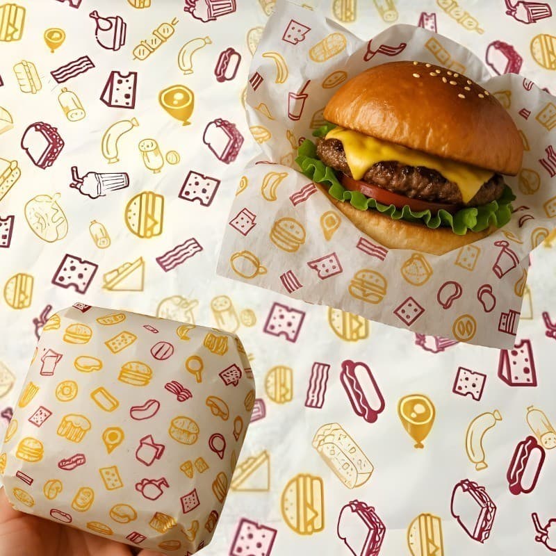 Papel Acoplado Kraft Para Lanche Hamburguer 400 Antigordura