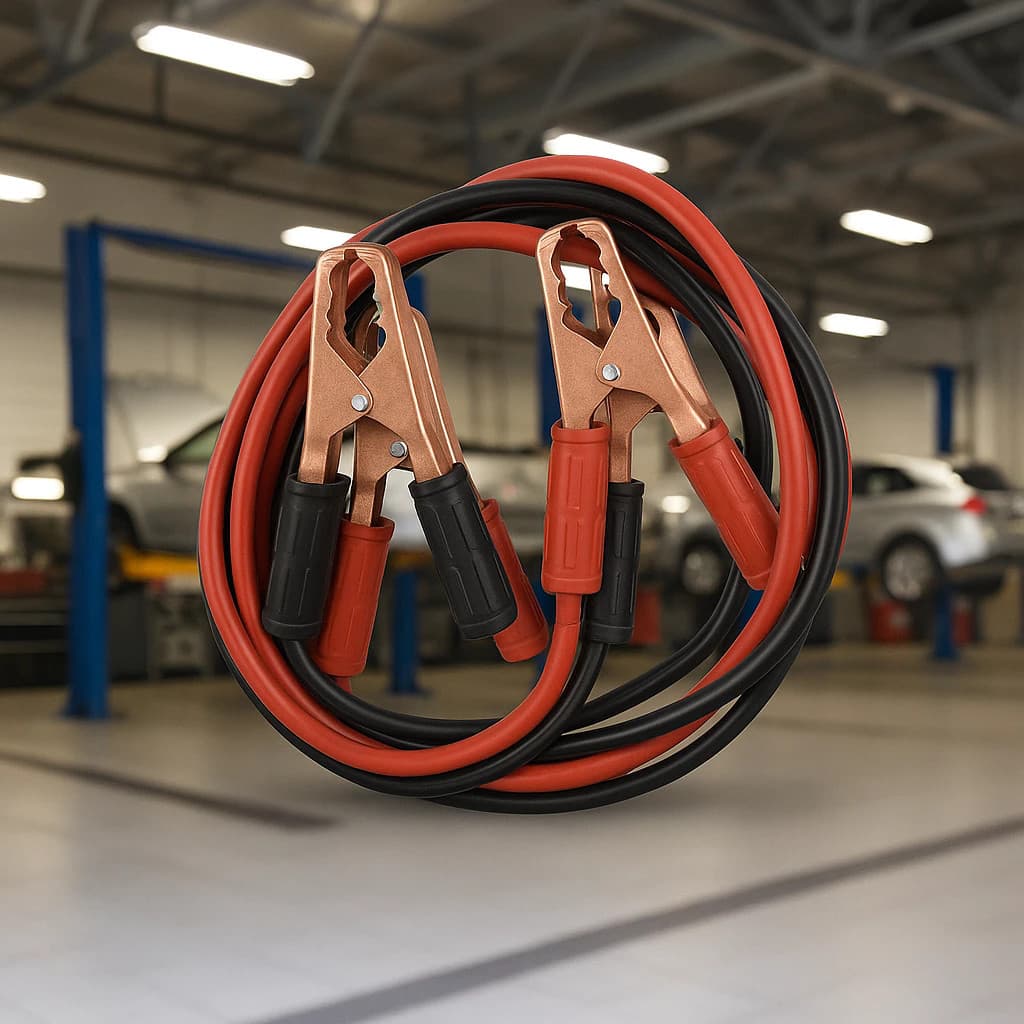 Kit 2 Cabos Chupeta Bateria Carro 600A 2,5M Reforçado Emergência Automotivo Caminhão Arranque