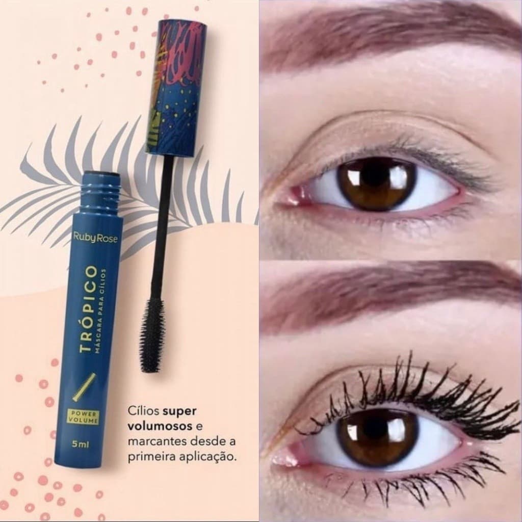 Rimel Ruby Rose Máscara de Cílios Trópico Power Volume azul hb501