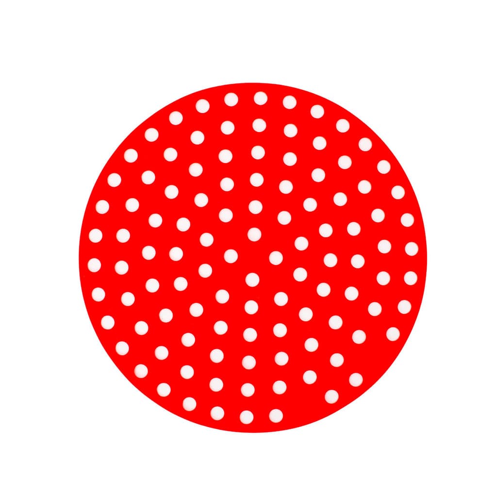 Forma Reutilizável de Silicone para Air Fryer Cor Vermelho