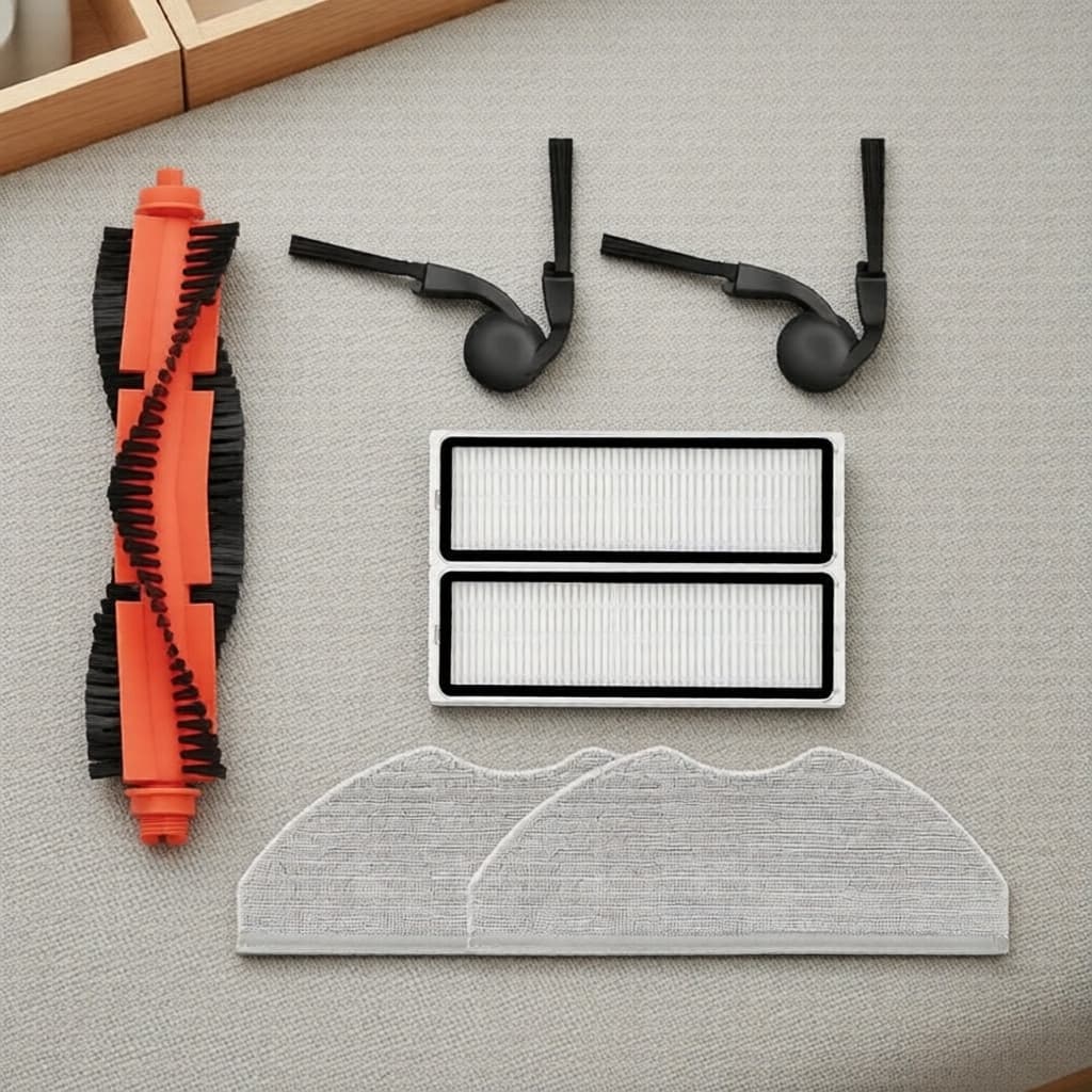 Conjunto de Escova Principal/Escova Lateral/HEPA/Pano de Mop para Robô Aspirador de Piso Xiaomi S40