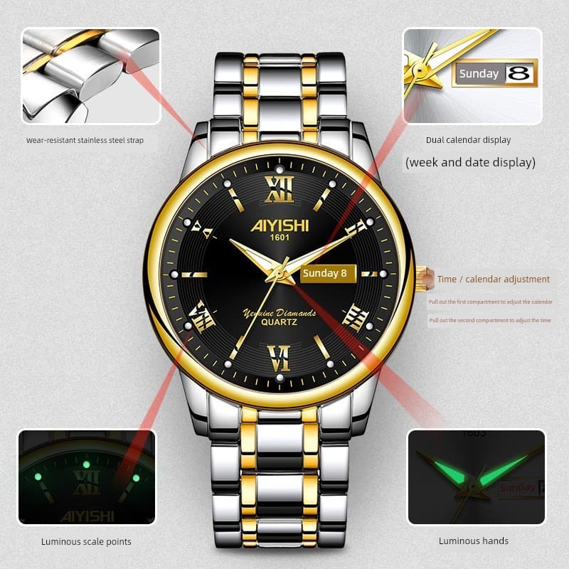 relogio masculino Relógio suíço genuíno masculino totalmente automático relógio mecânico à prova dwaterproof águ