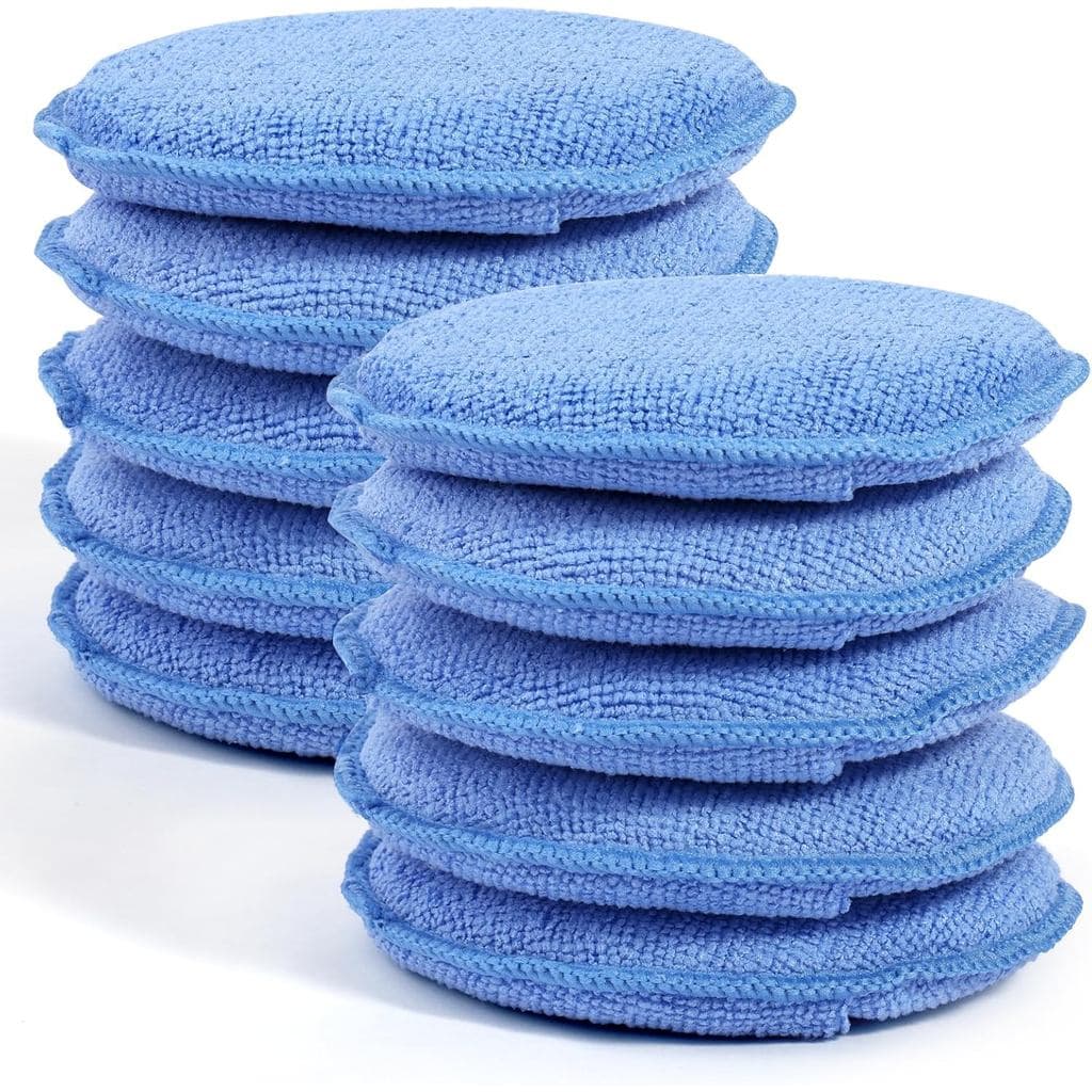 Pacote com 10 Almofadas Aplicadoras de Cera, Almofada Aplicadora de Microfibra com Bolso para os Dedos, Almofada Aplicad