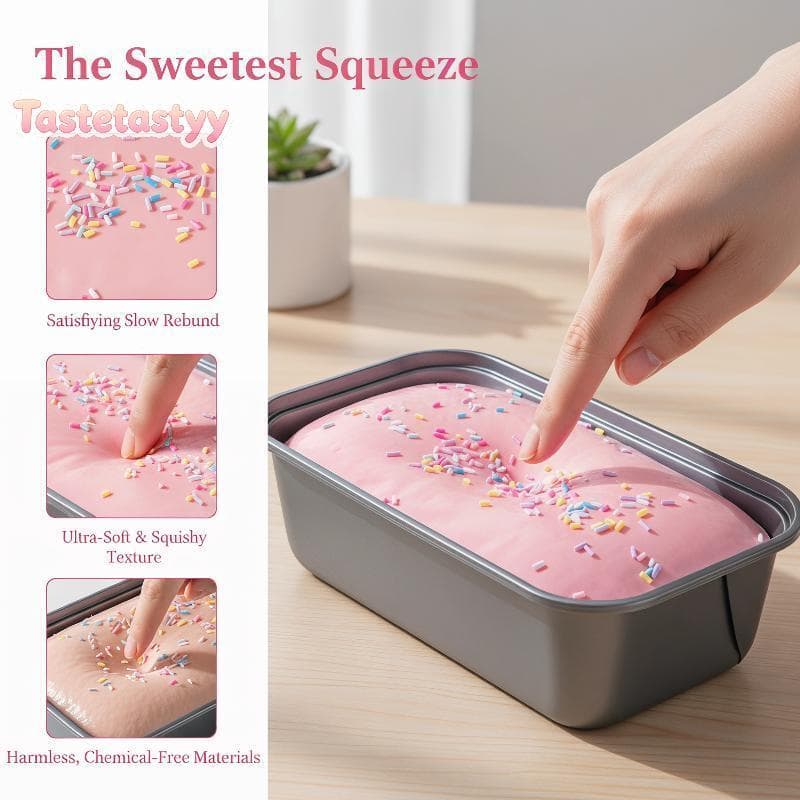 Caixa Bolo Brinquedo Mole Lento Subindo Eco-Friendly Squeeze Anti Ansiedade Para Todos Os Grupos De Idade Relaxar