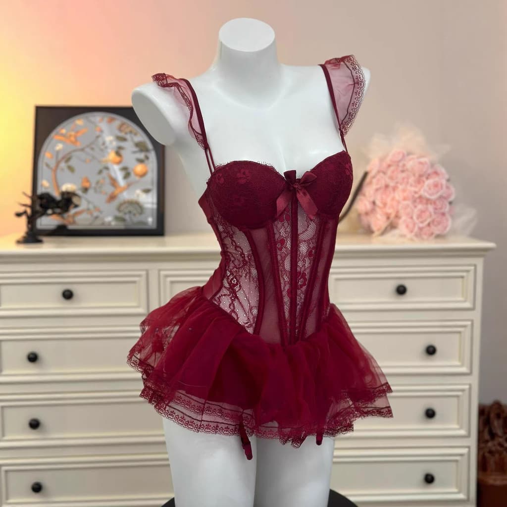 Princesa francês renda espinha de peixe espartilho feminino com almofadas no peito reunidos colete branco gaze oco roupa