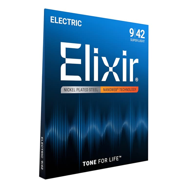 Encordoamento Para Guitarra Elixir 09 Super Light Nanoweb