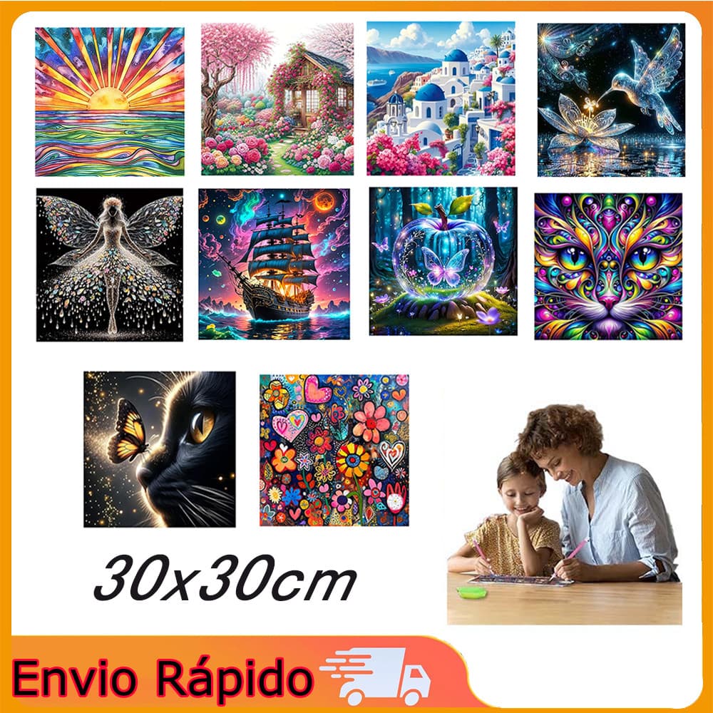 Pintura de diamante quadrada 5d, conjunto de pintura de diamante diy