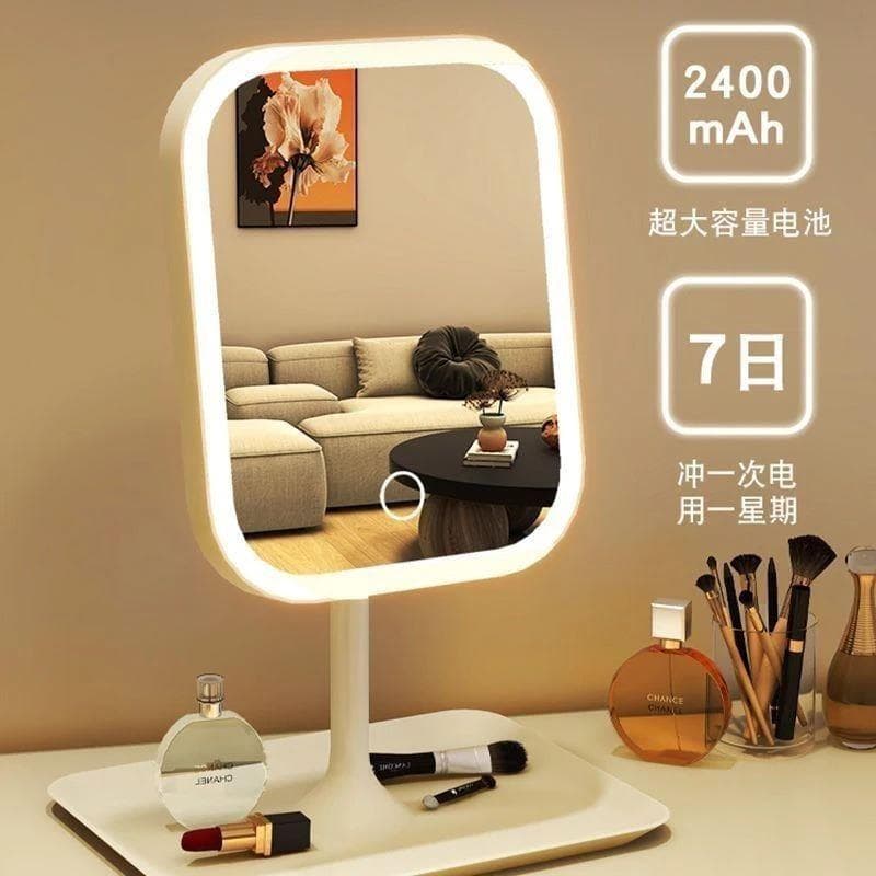 Led espelho de maquiagem inteligente com luz meninas quarto penteadeira espelho estudante dormitório Desktop espelho enc