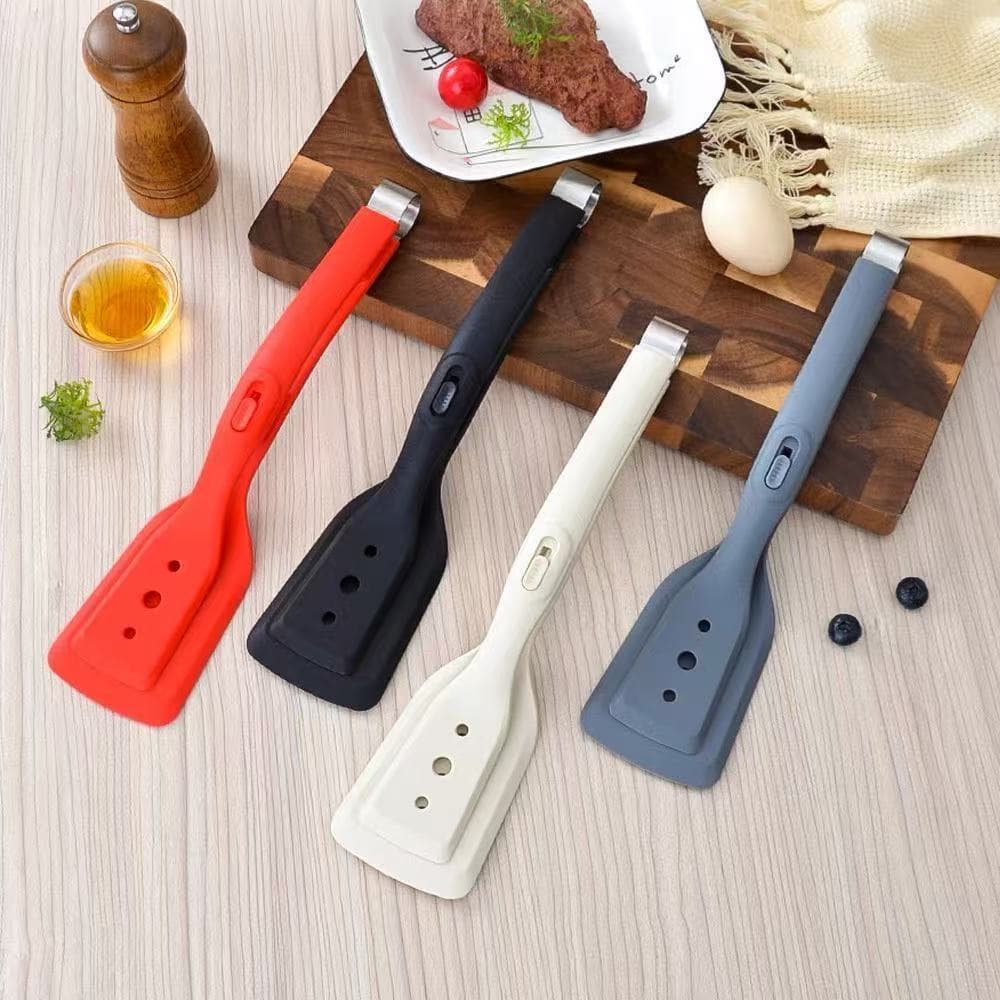 Espátula Pinça de Silicone Antiaderrapante Resistente ao Calor – Cozinha Prática e Segura