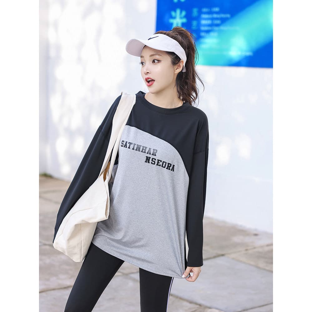 Terno esportivo feminino manhã correndo roupas outono inverno novo estilo gordura mm carne tibetana mais magro olhar cap
