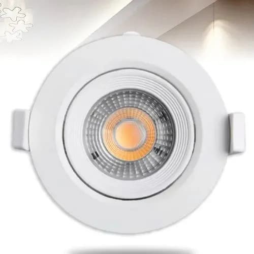 Kit 10 Luminaria Teto Spot Redondo Led 10w Frio Quente de Embutir