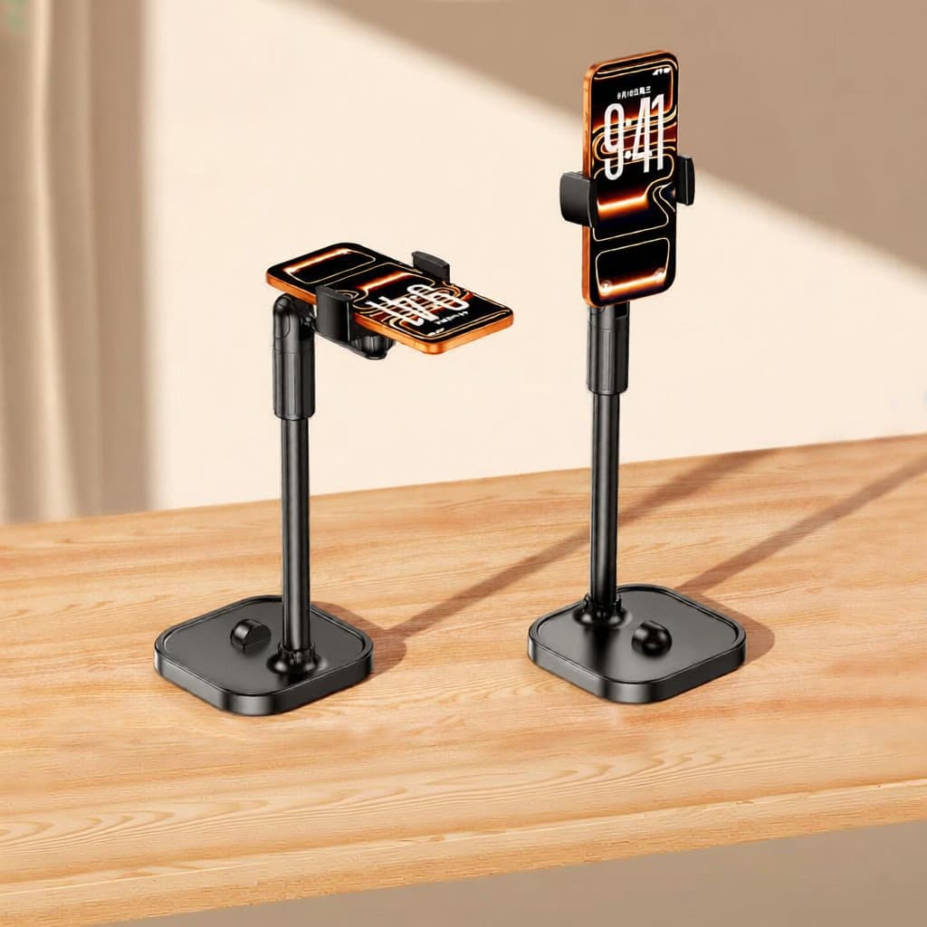 Suporte para celular Biyaz Desktop Live Shooting multifuncional 360°Rotativo elevável aéreo tiro pessoas preguiçosas per