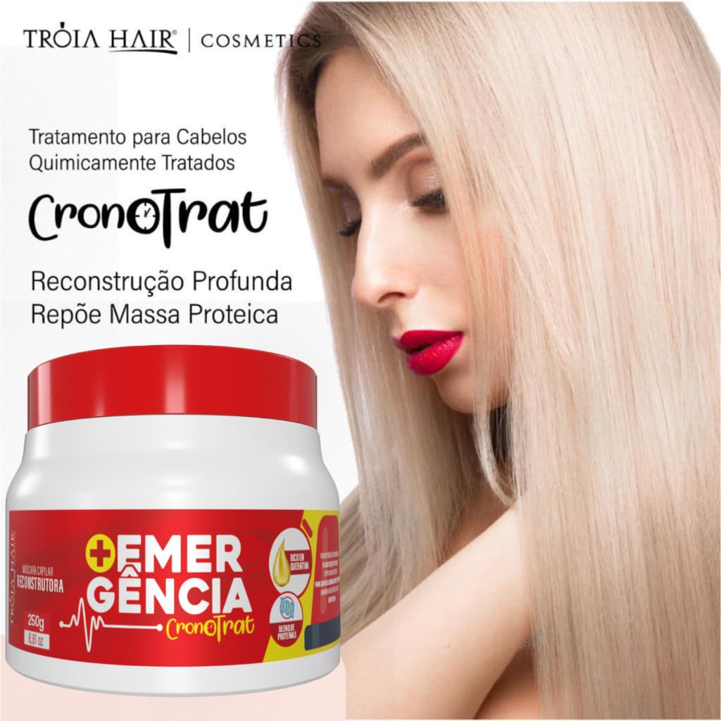 Máscara Cronotrat Emergência 250g - Tróia Hair