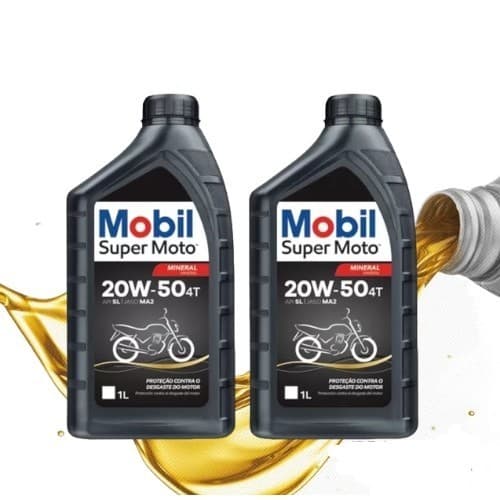 Óleo Mobil Super Moto 20w50 - Kit com 02 litros