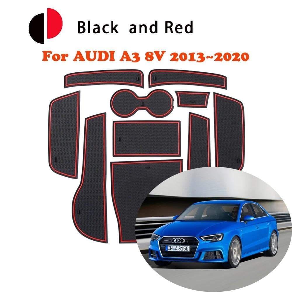 Copo De Ranhura De Porta De Tapete Antiderrapante De Borracha Para AUDI A3 8V 2013 ~ 2020 2014 2015 Almofada Portão Slot